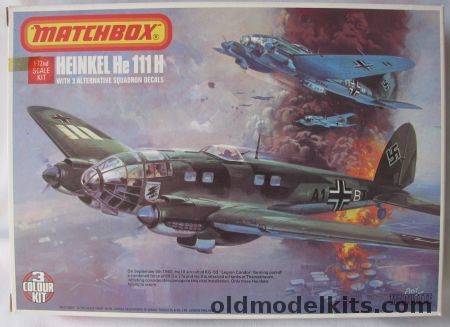 Matchbox 1/72 Heinkel He-111H - Romanian Air Force Grupal 5 Ukraine 1953 / KG53 Legion Condor Luftflotte 2 Lille 1940  /  KG51 Eastern Front 1943 - (He111 H), PK-403 plastic model kit